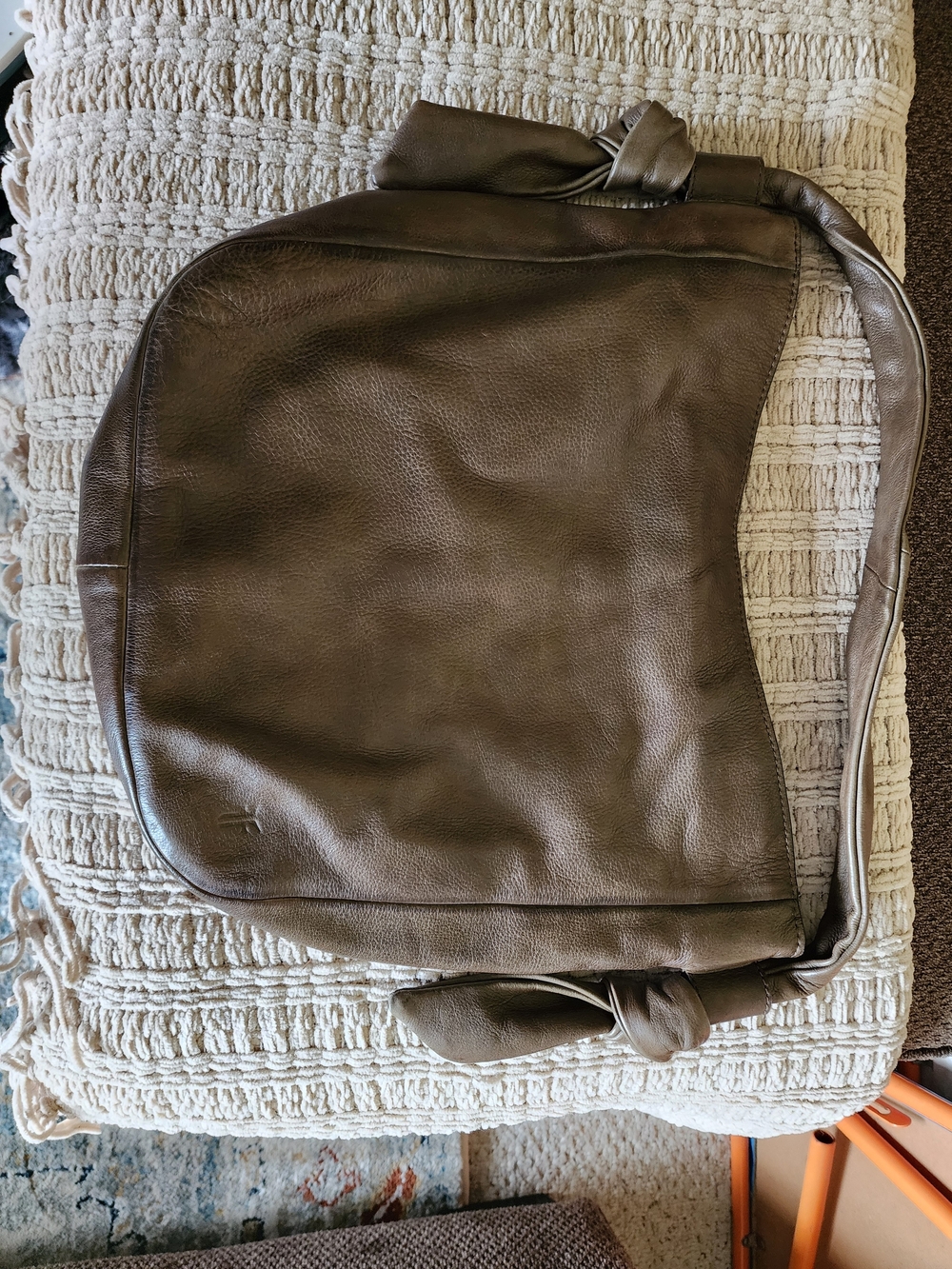 Leather Frye Hobo Shoulder Bag - Olive